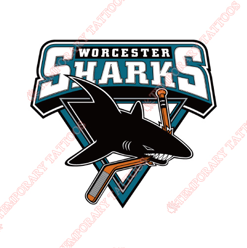 Worcester Sharks Customize Temporary Tattoos Stickers NO.9205